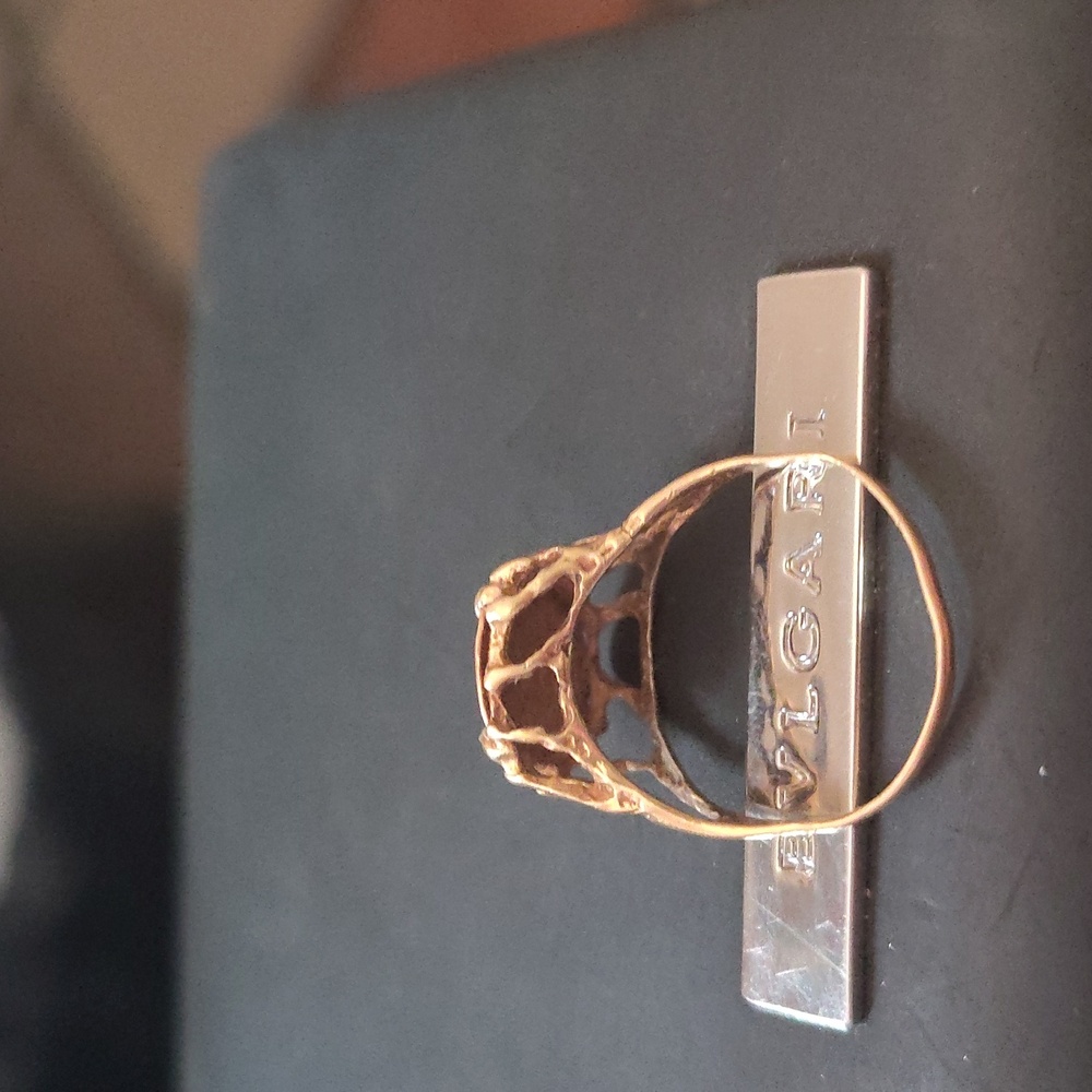 14k Womens Gold Coin Ring sz.5 - Picture 3 of 4